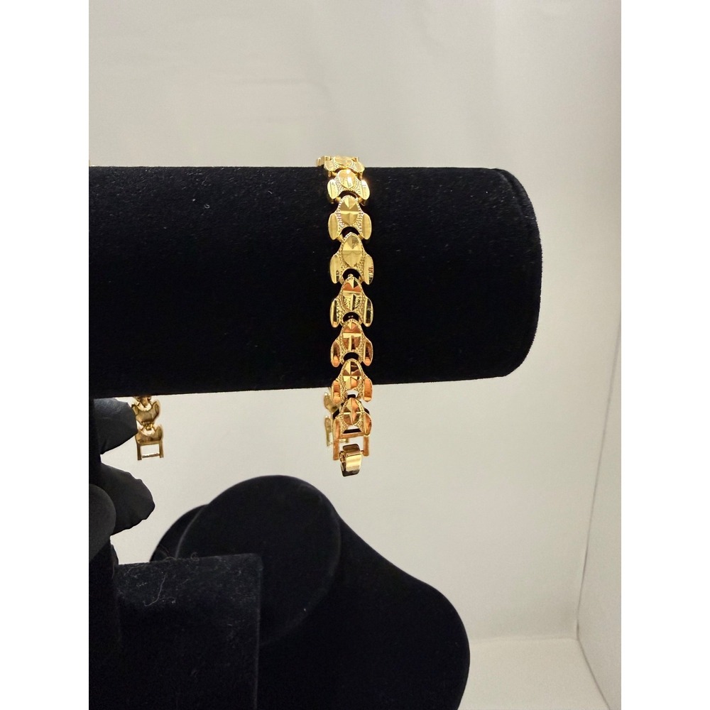 custom design bracelet 18k gold filled 7.5 inch 8.5mm